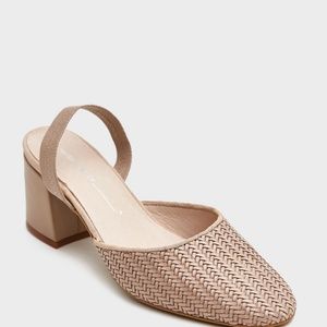 Intentionally_Blank"Frida" Woven Heeled Slide/Mule